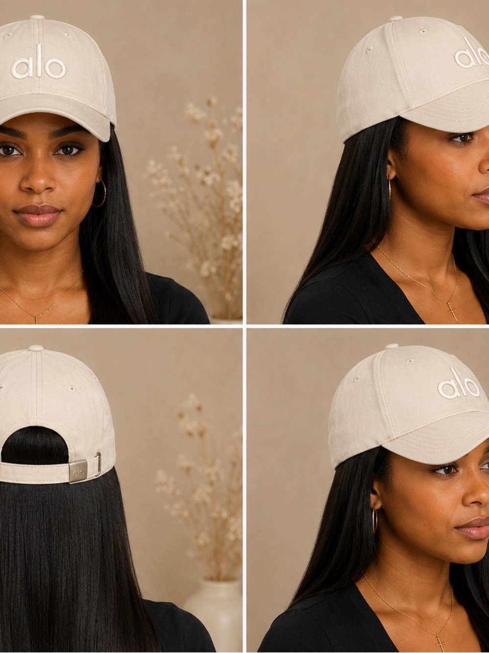 Embroidered Baseball Cap — Cream